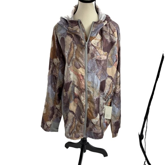 All In Motion Womens Size XL Full Zip Hoodie Jacket Abstract Print Activewear - Picture 1 of 8